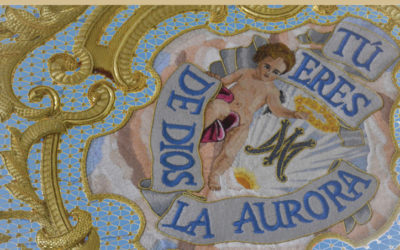 Presentación de los nuevos bordados de las bambalinas y techo de palio del paso de Nuestra Señora de la Aurora