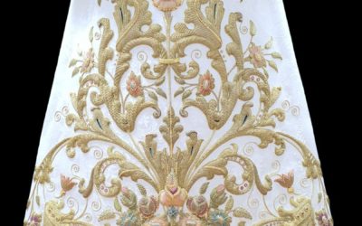 Restauración de saya bordada en oro