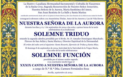 Cultos a Nuestra Señora de la Aurora